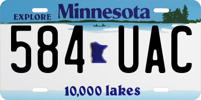 MN license plate 584UAC