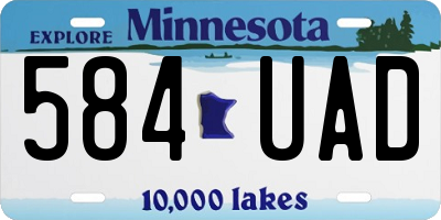MN license plate 584UAD