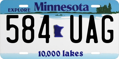 MN license plate 584UAG