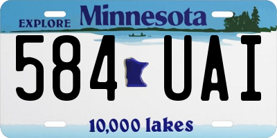 MN license plate 584UAI