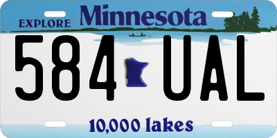 MN license plate 584UAL