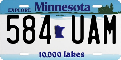 MN license plate 584UAM