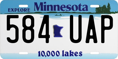 MN license plate 584UAP