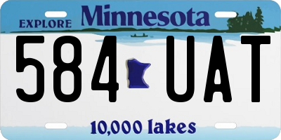 MN license plate 584UAT