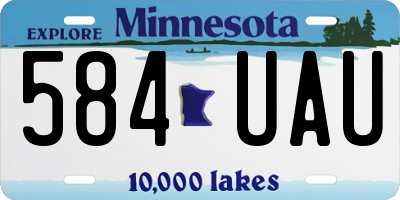 MN license plate 584UAU