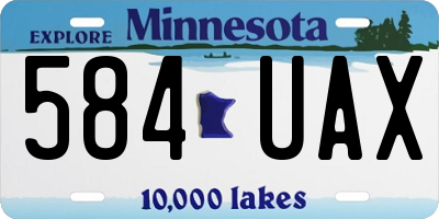 MN license plate 584UAX