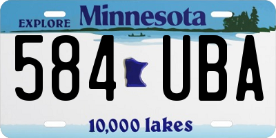 MN license plate 584UBA