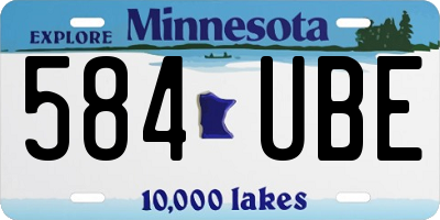 MN license plate 584UBE