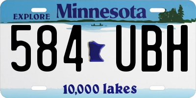 MN license plate 584UBH