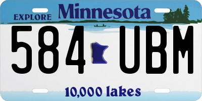 MN license plate 584UBM