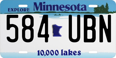 MN license plate 584UBN