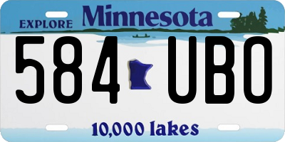 MN license plate 584UBO