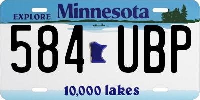 MN license plate 584UBP