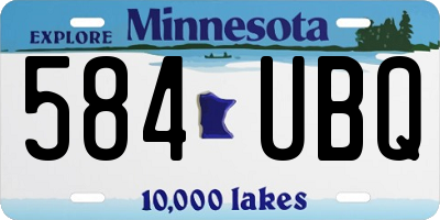 MN license plate 584UBQ