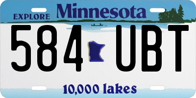 MN license plate 584UBT