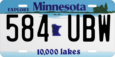 MN license plate 584UBW
