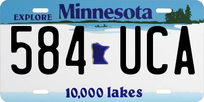 MN license plate 584UCA