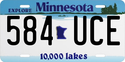MN license plate 584UCE