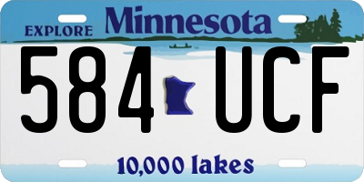 MN license plate 584UCF