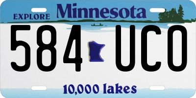 MN license plate 584UCO