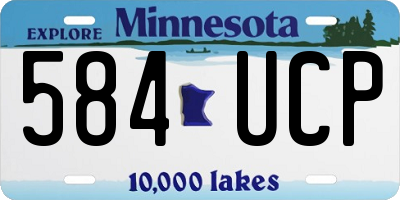 MN license plate 584UCP