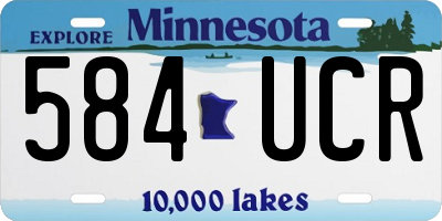 MN license plate 584UCR