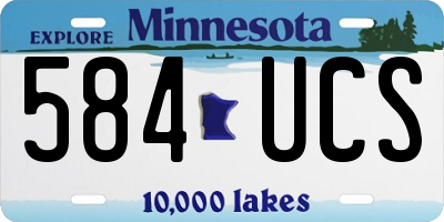 MN license plate 584UCS