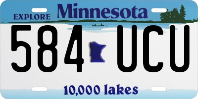 MN license plate 584UCU