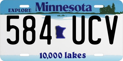 MN license plate 584UCV