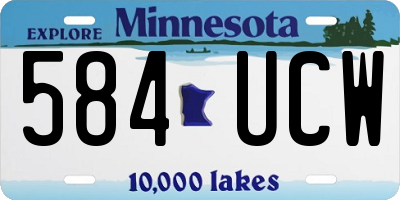 MN license plate 584UCW