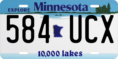 MN license plate 584UCX