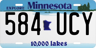 MN license plate 584UCY
