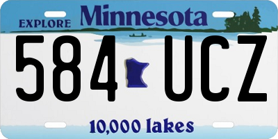 MN license plate 584UCZ