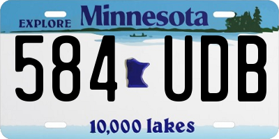 MN license plate 584UDB