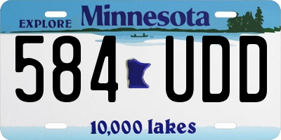 MN license plate 584UDD