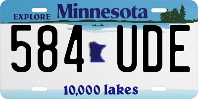 MN license plate 584UDE