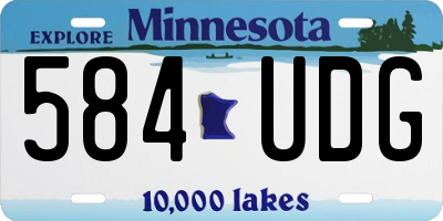 MN license plate 584UDG