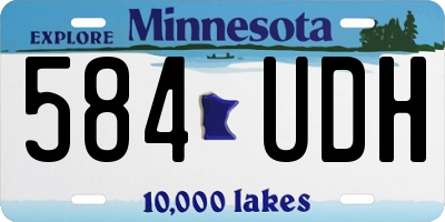 MN license plate 584UDH