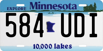 MN license plate 584UDI