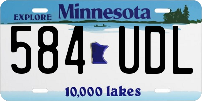 MN license plate 584UDL