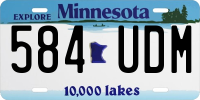 MN license plate 584UDM