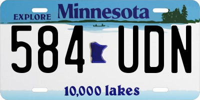 MN license plate 584UDN