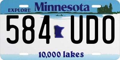 MN license plate 584UDO