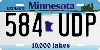 MN license plate 584UDP