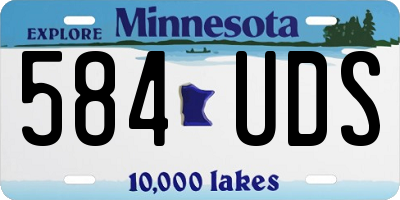 MN license plate 584UDS