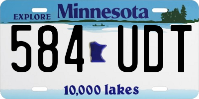 MN license plate 584UDT