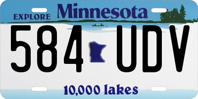 MN license plate 584UDV