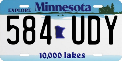 MN license plate 584UDY