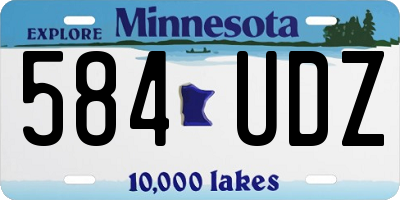 MN license plate 584UDZ