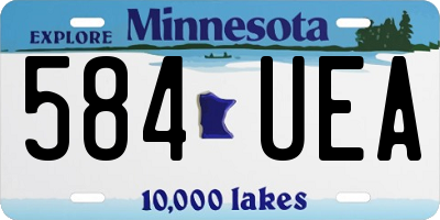 MN license plate 584UEA